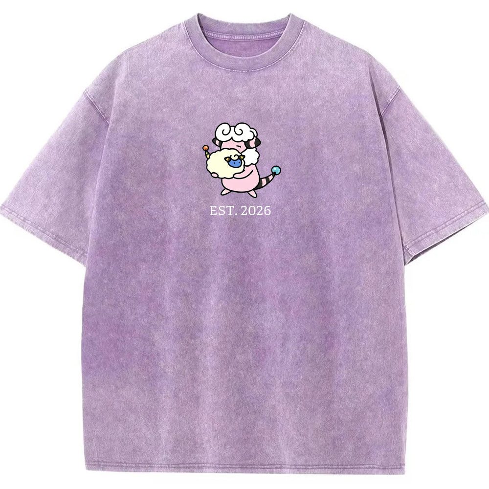 Cute Parent & Kid Flaaffy Vintage Washed T-Shirt