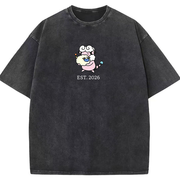 Cute Parent & Kid Flaaffy Vintage Washed T-Shirt