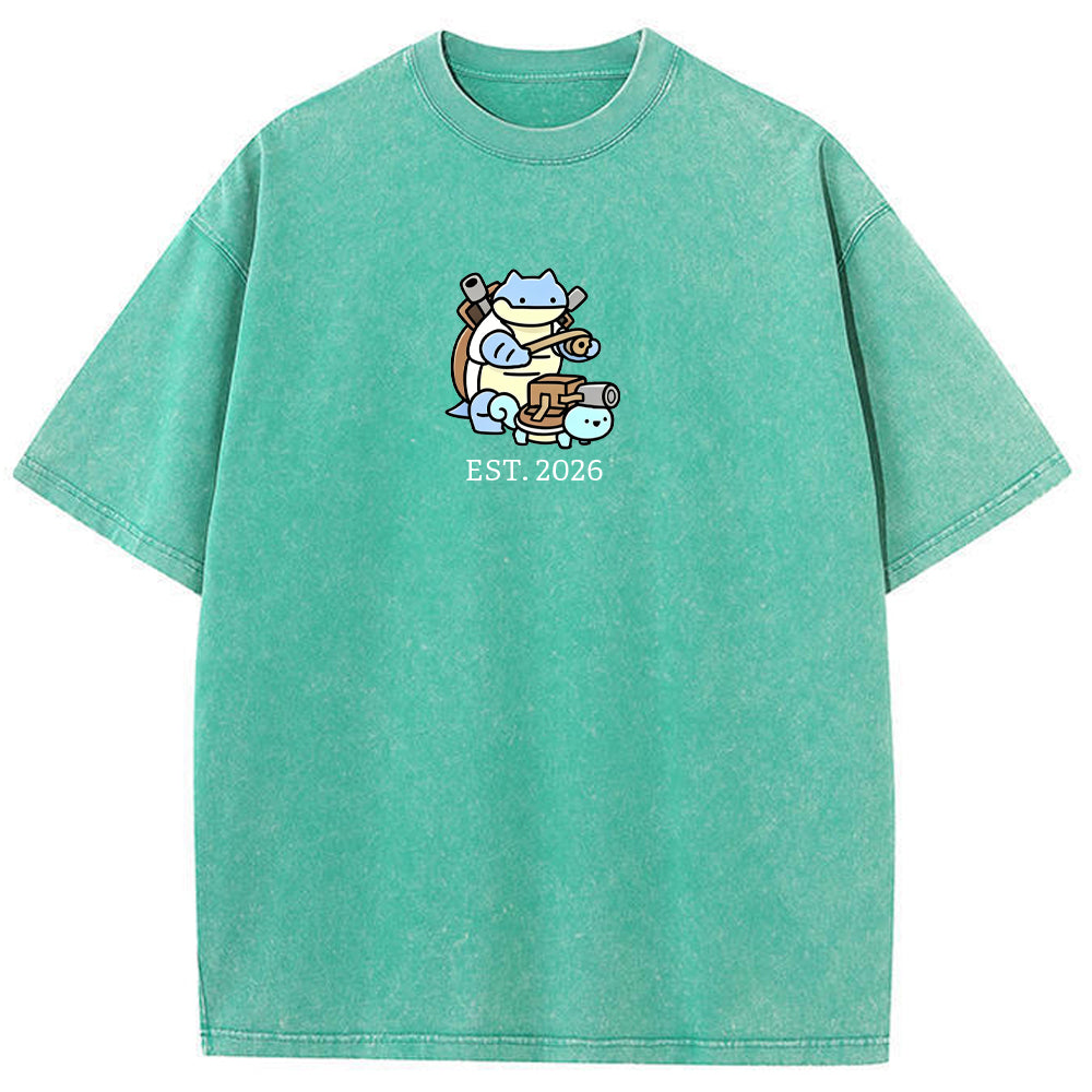 Cute Parent & Kid Blastoise Vintage Washed T-Shirt Secondary image