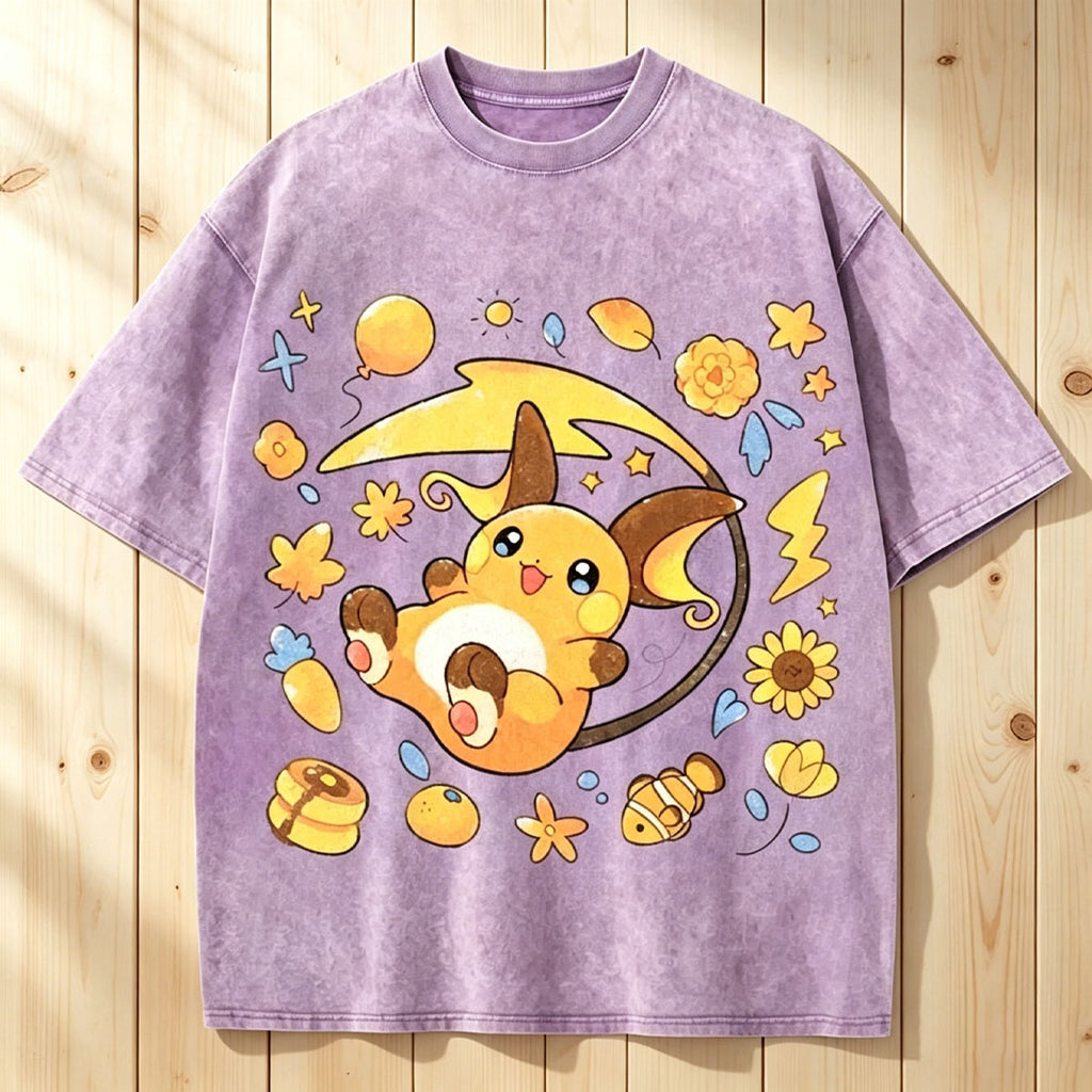Pokémon Raichu Unisex Vintage Washed Tee