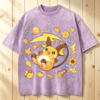 Pok¡§|mon Raichu Unisex Vintage Washed Tee