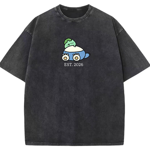 Cute Parent & Kid Bulbasaur Vintage Washed T-Shirt