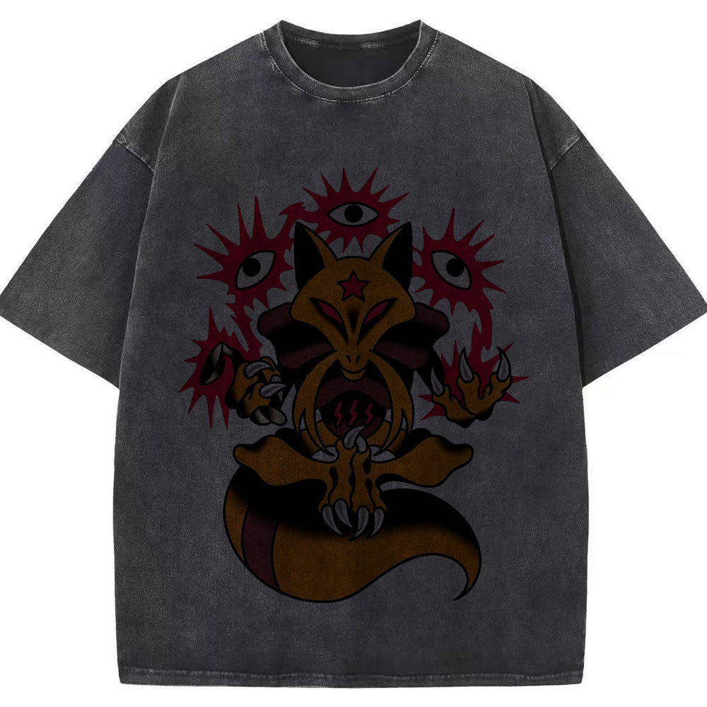 Bold Traditional Tattoo Kadabra Wash Vintage Tee | Pokemon Anime