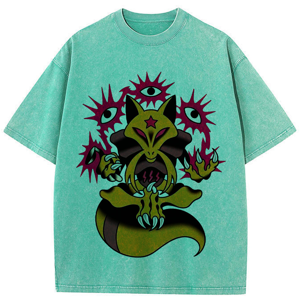 Bold Traditional Tattoo Kadabra Wash Vintage Tee | Pokemon Anime