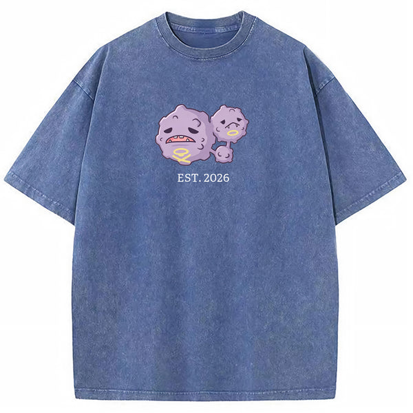 Cute Parent & Kid Weezing Vintage Washed T-Shirt