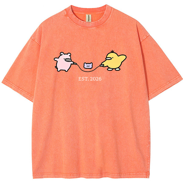 Cute Parent & Kid Ditto Vintage Washed T-Shirt