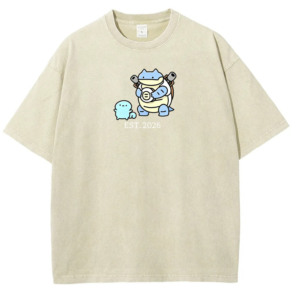 Cute Parent & Kid Blastoise Vintage Washed T-Shirt Main image