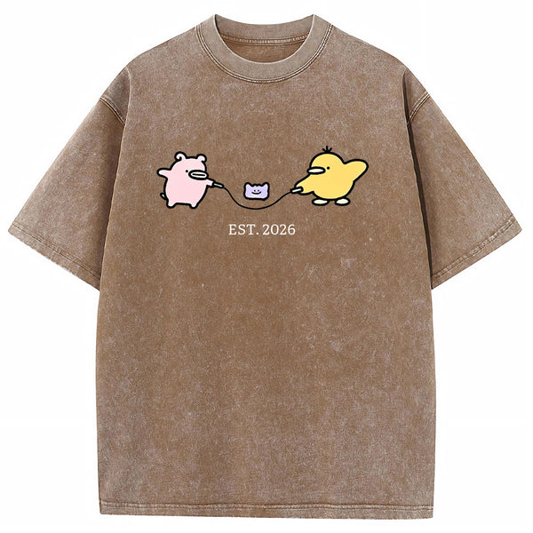 Cute Parent & Kid Ditto Vintage Washed T-Shirt
