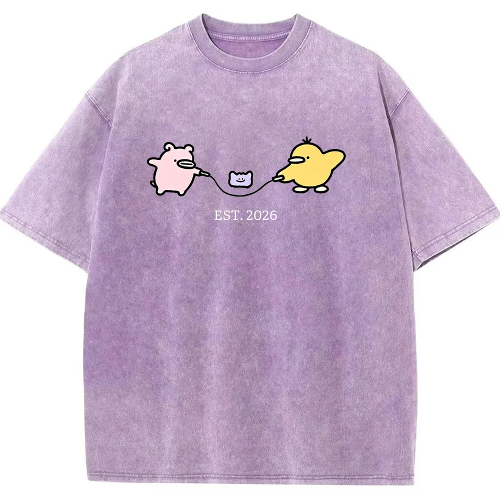 Cute Parent & Kid Ditto Vintage Washed T-Shirt Main image