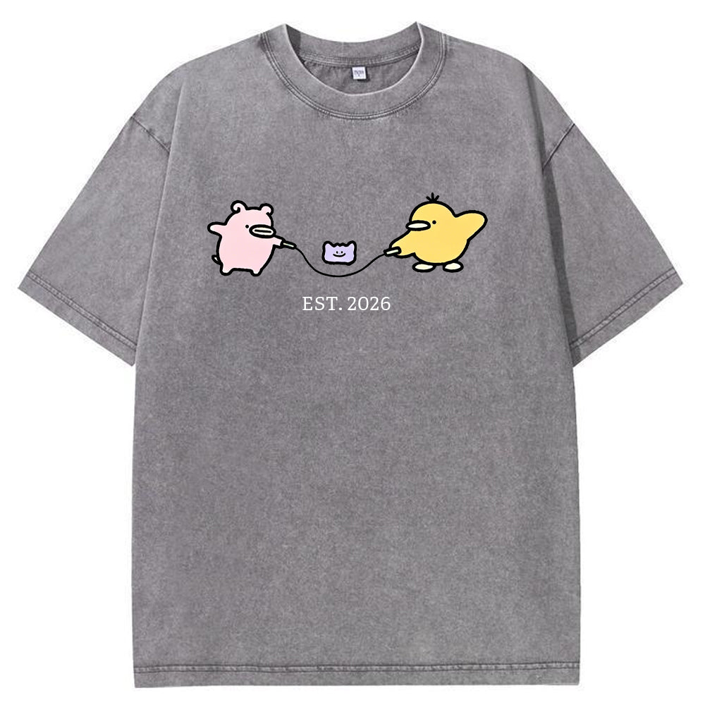 Cute Parent & Kid Ditto Vintage Washed T-Shirt Secondary image