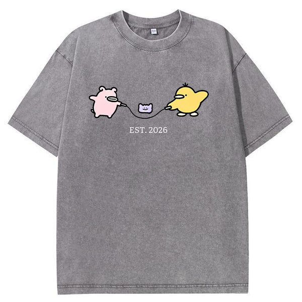 Cute Parent & Kid Ditto Vintage Washed T-Shirt