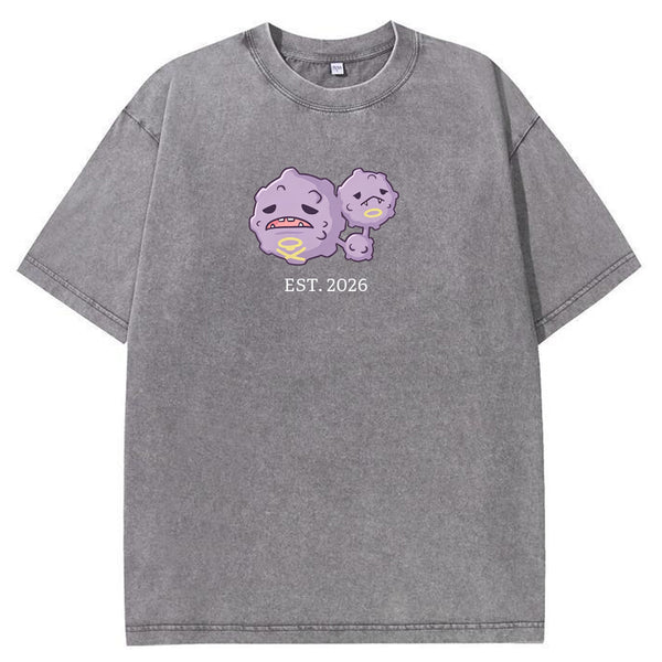 Cute Parent & Kid Weezing Vintage Washed T-Shirt