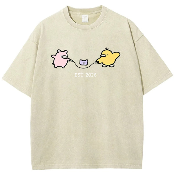 Cute Parent & Kid Ditto Vintage Washed T-Shirt