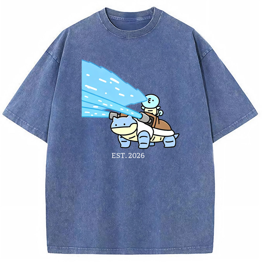 Cute Parent & Kid Blastoise Vintage Washed T-Shirt Main image