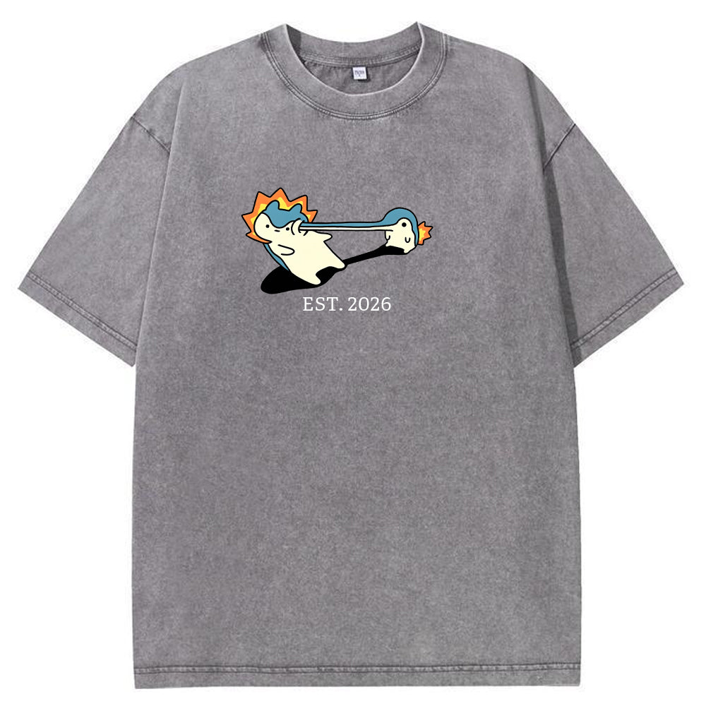 Cute Parent & Kid Typhlosion Vintage Washed T-Shirt Secondary image