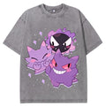 Soft Pastel Gastly Haunter Gengar Group Cartoon Tee | Pokemon Anime