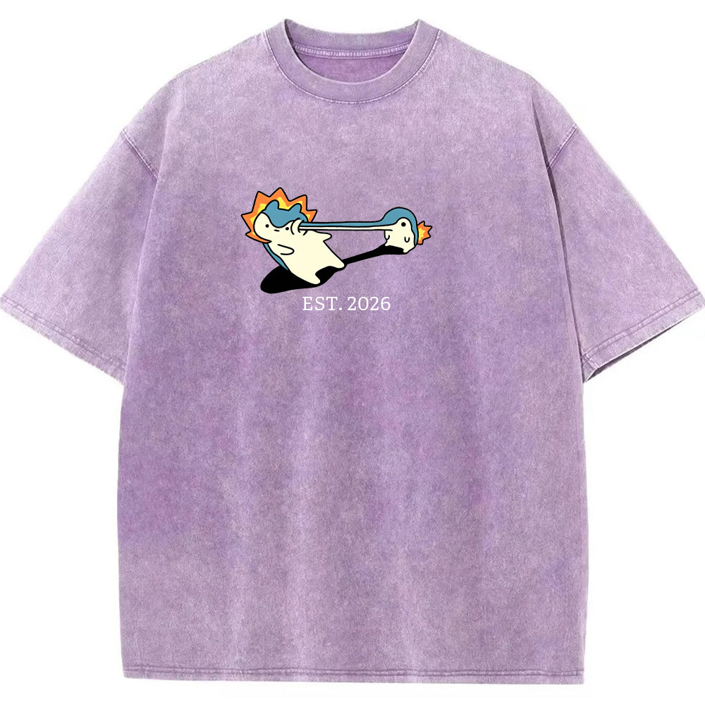Cute Parent & Kid Quagsire Vintage Washed T-Shirt