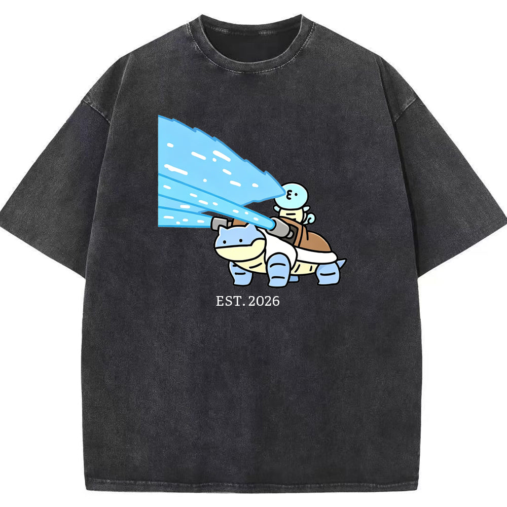 Cute Parent & Kid Blastoise Vintage Washed T-Shirt Secondary image