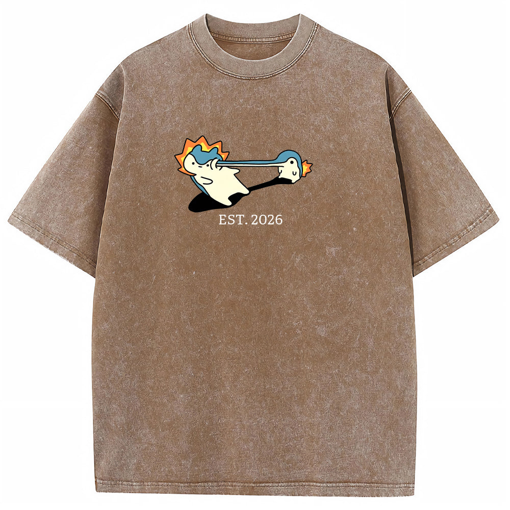 Cute Parent & Kid Quagsire Vintage Washed T-Shirt