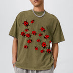 Ladybugs Unisex Vintage Washed Tee