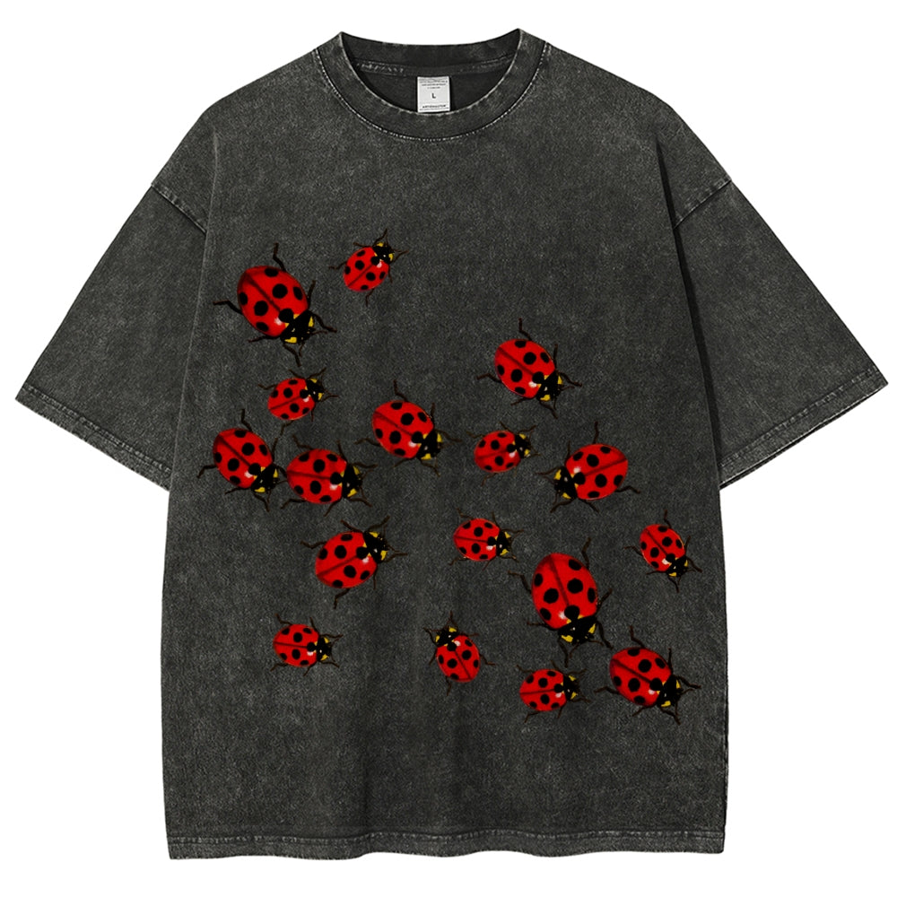 Ladybugs Unisex Vintage Washed Tee