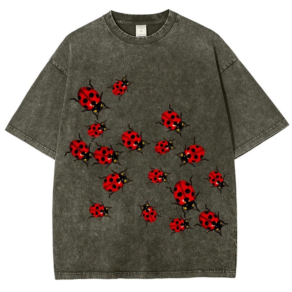 Ladybugs Unisex Vintage Washed Tee