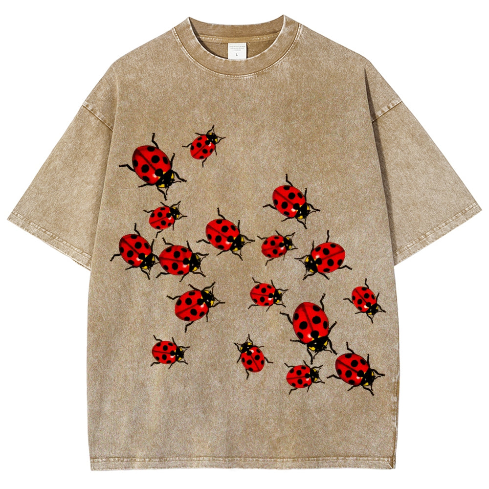 Ladybugs Unisex Vintage Washed Tee
