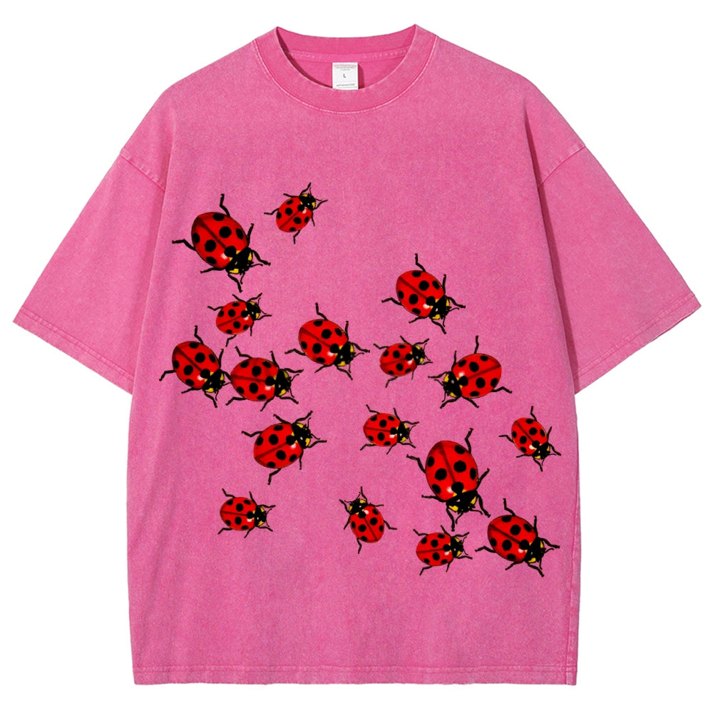 Ladybugs Unisex Vintage Washed Tee