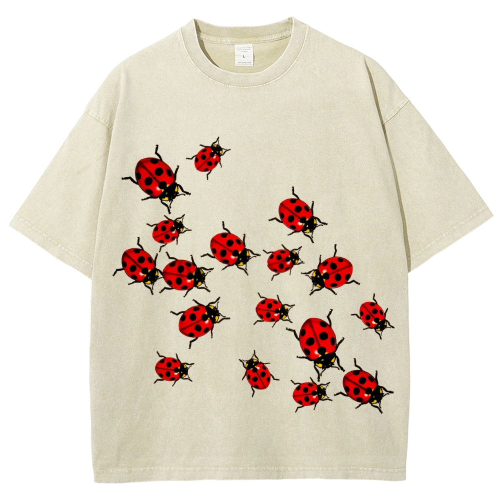 Ladybugs Unisex Vintage Washed Tee