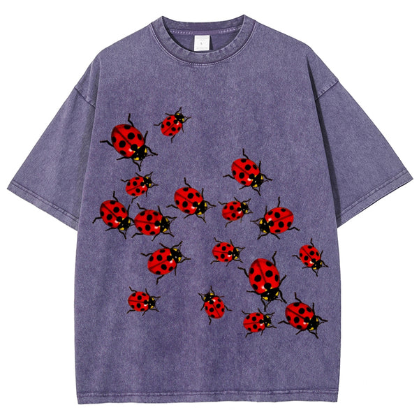 Ladybugs Unisex Vintage Washed Tee