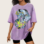 Warriors Cat Unisex Vintage Washed Tee