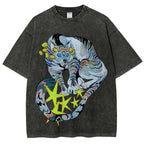 Warriors Cat Unisex Vintage Washed Tee