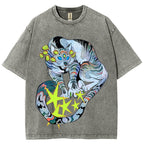 Warriors Cat Unisex Vintage Washed Tee