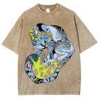 Warriors Cat Unisex Vintage Washed Tee