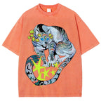 Warriors Cat Unisex Vintage Washed Tee