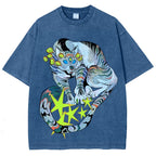 Warriors Cat Unisex Vintage Washed Tee