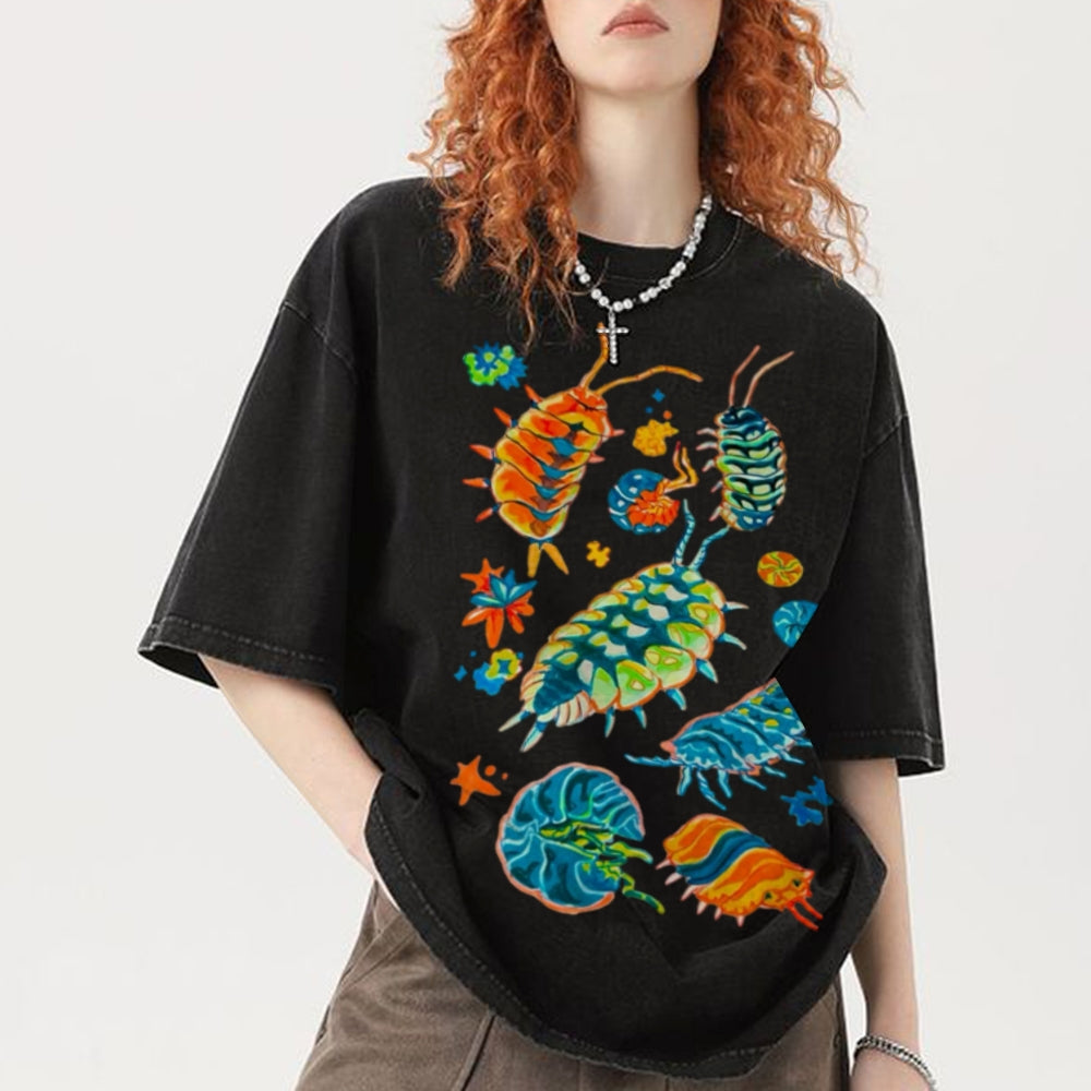 Colorful Insects Unisex Vintage Washed Tee Secondary image