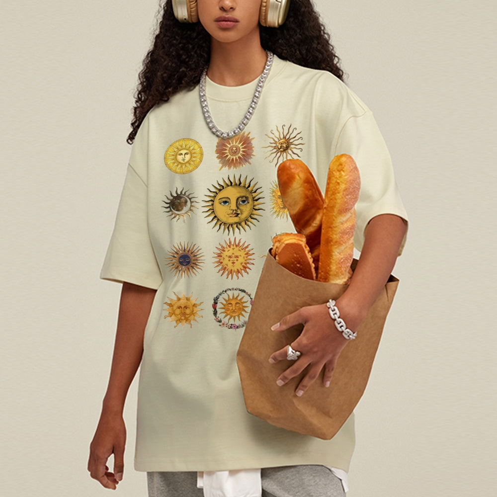Sun Character Unisex Vintage Washed Tee