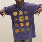 Sun Character Unisex Vintage Washed Tee