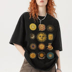 Sun Character Unisex Vintage Washed Tee