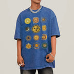 Sun Character Unisex Vintage Washed Tee