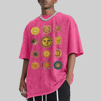 Sun Character Unisex Vintage Washed Tee