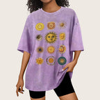 Sun Character Unisex Vintage Washed Tee