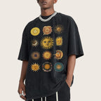 Sun Character Unisex Vintage Washed Tee