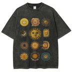 Sun Character Unisex Vintage Washed Tee