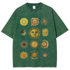 Sun Character Unisex Vintage Washed Tee