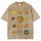 Sun Character Unisex Vintage Washed Tee
