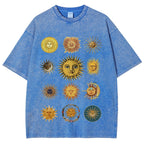 Sun Character Unisex Vintage Washed Tee