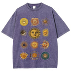 Sun Character Unisex Vintage Washed Tee
