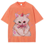 Clown Kitty Unisex Vintage Washed Tee